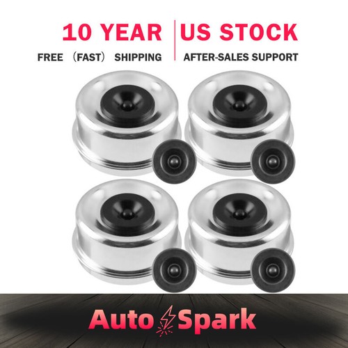 Grease caps with rubber plugs - with,